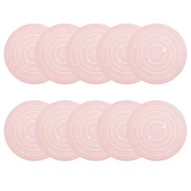 마켓감성 스타 트랙 가죽 코스터 10p, 핑크