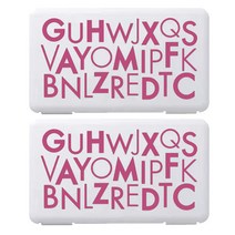 다다 휴대용 마스크 케이스 알파벳핑크, 1개입, 2개