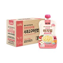 엘빈즈 이지밀 맘편한 파우치 이유식 10개월 이상, 사과고구마진밥, 10개, 100g