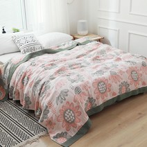 제이스홈 플레어 80수 순면 5겹 이불, 그린