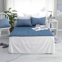 보몽드 마이크로플란넬 코아 침대 패드, 다크블루