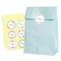 종이 각대봉투 대 50p + 화관스티커 A 54p 세트, 하늘, 1세트