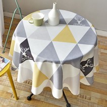 알럽홈 로망 인테리어 원형 식탁보, Type8, 120 x 120 cm