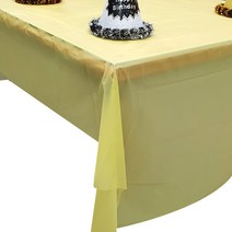 리빙다 단색 파티 테이블보 옐로우, 1개입, 4개