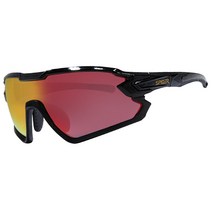 스파이더몬스터 스포츠 자전거 레이서프로 고글, 다크레드 + 글로시블랙