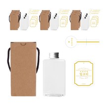 통통납작 공병 300ml + 알루미늄캡 실버 + 전용박스 통통 300-1C + 로얄밀크티화이트S 스티커 + 봉인스티커, 10세트
