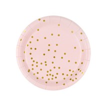 컨페티 파티접시 핑크 18cm, 30개입, 1개
