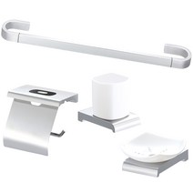 욕실 악세사리 4종 세트 059, 크롬, 1세트