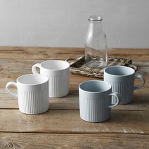 하우밍 스테이 머그 400ml x 2종 세트, 화이트, 포그블루, 2세트