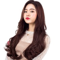 U자 오픈형 S컬 반가발, 다크브라운, 1개