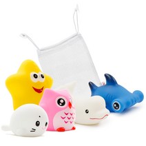 일루와 LED 아기 목욕 놀이 유아 물놀이 장난감 동물 8종 친구들, 동물 8종 세트