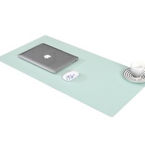 콩 K office 심플 컬러 테이블 키보드 패드 80 x 50 cm + 버클스트랩, 민트, 1세트