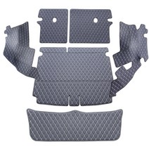 차팡 풀커버 일반 원단 차량용 트렁크매트 블랙 앤 아이보리 + 벨크로 까끌이 15p + 보들이 15p, 니로 노블레스 5인승 2020년형(스피커 무)