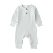 골지 투버튼 베이직 신생아 우주복