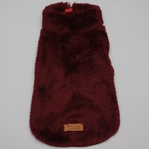 바이담수미 보아털 강아지 후리스 집업, 와인