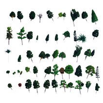 [테라리움공예재료] 포레스 테라리움 녹색나무 모형 벌크 디오라마재료 세트, 혼합색상