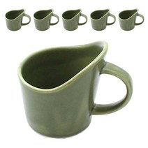 달소금 핸드메이드 도자기 무광 종이컵 홀더 6p, 바다그린