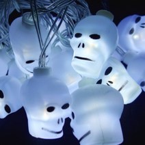 스투피드 LED 큐티 해골 20구 가랜드 2p, 화이트