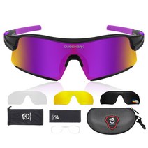 커샤크 스포츠 고글 자외선차단 도수클립 렌즈 교체형 QE49, Matte Black Pink(QE49-MBP)