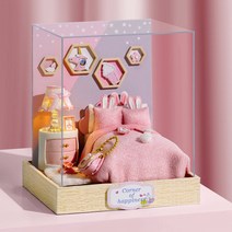 꼬미딜 DIY 미니어처하우스 소형 10 꼬미딜 침실 + 제작도구, 혼합색상