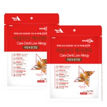 우리주 저알러지 케어덴티 덴탈껌 구강 & 장 건강 7p, 2개