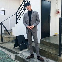 머시따 남성용 멜로우 울 수트 정장 세트