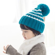 뿌뿌룰루 아동용 스트라이프 방울 비니