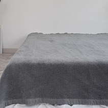 하이클래스베딩 허브 벨로아 마일드 극세사 침대 패드, 차콜