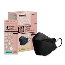 뉴크린웰 스타일 황사마스크 대형 KF94, 30개입, 1개, 블랙
