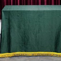 행사용 벨벳 수실 테이블보 wn80001, 그린