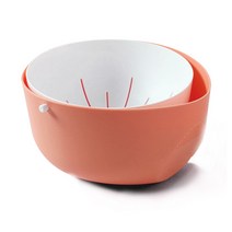 생활살림 무중력 듀얼 세척 채반 스윙볼, 핑크