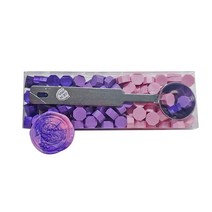 씰링 알갱이 왁스 3종 125p + 멜팅스푼, 퍼플(퍼플펄, 연보라, 연핑크)