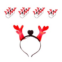 스투피드 LED 루돌프 뿔 머리띠, 혼합색상, 12개