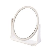 아리코 타원형 우드ST 양면 탁상거울, 베이지