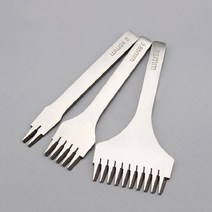MEO 가죽공예 사선치즐 목타 그리프 2날 + 5날 + 10날 3.85mm, 1세트