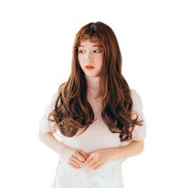 픽앤웨어 똑딱이 붙임머리 피스 루즈웨이브 L, 블랙, 1개