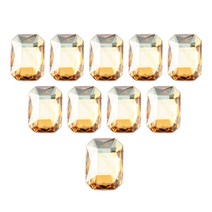 스와로브스키 에메랄드컷 플랫백 네일 스톤 5.5 x 8 mm 2602, 골든섀도우, 10개