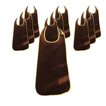 더해피 손님용 벨크로형 앞치마 무지, 브라운, 10개