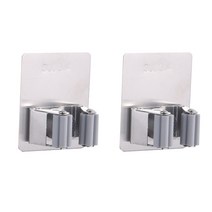 MEO 스테인레스 청소도구 거치대 기본형, 2개