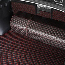 지엠지모터스 3D 퀼팅가죽 트렁크매트 풀세트, 올뉴투싼, 와인, 현대