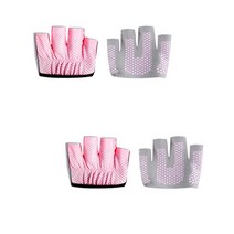 웰럽 프리미엄 요가 필라테스 가죽 오픈 양손 장갑 WL-1220 2세트, 핑크