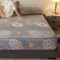 빈테리어 부드러운 스웨이드 패턴 매트리스커버