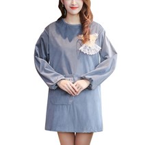 귀여운 긴소매 앞치마, TYPE06, 1개