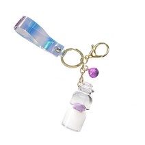 큐디스 우유 타는 돼지 키링, 퍼플, 1개