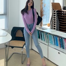 린다샵 여성용 제놀렌 구제 워싱 데님 스키니 PT6911K12