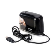 LED 램프 섬세한 전동 연필깎이 USB + 리필칼날, 블랙