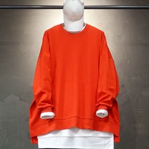 오버홀릭 남성용 박스 오버핏 무지 맨투맨