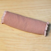 치드숲 편백나무 누빔 원형 경추베개 + 큐브칩 1kg 세트, 연핑크