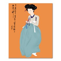 아디코 캔버스 DIY 명화 그리기 40 x 50 cm, 신윤복의 미인도(PK07)