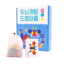 뮤고랑 두뇌개발 도형퍼즐 180피스, 혼합색상
